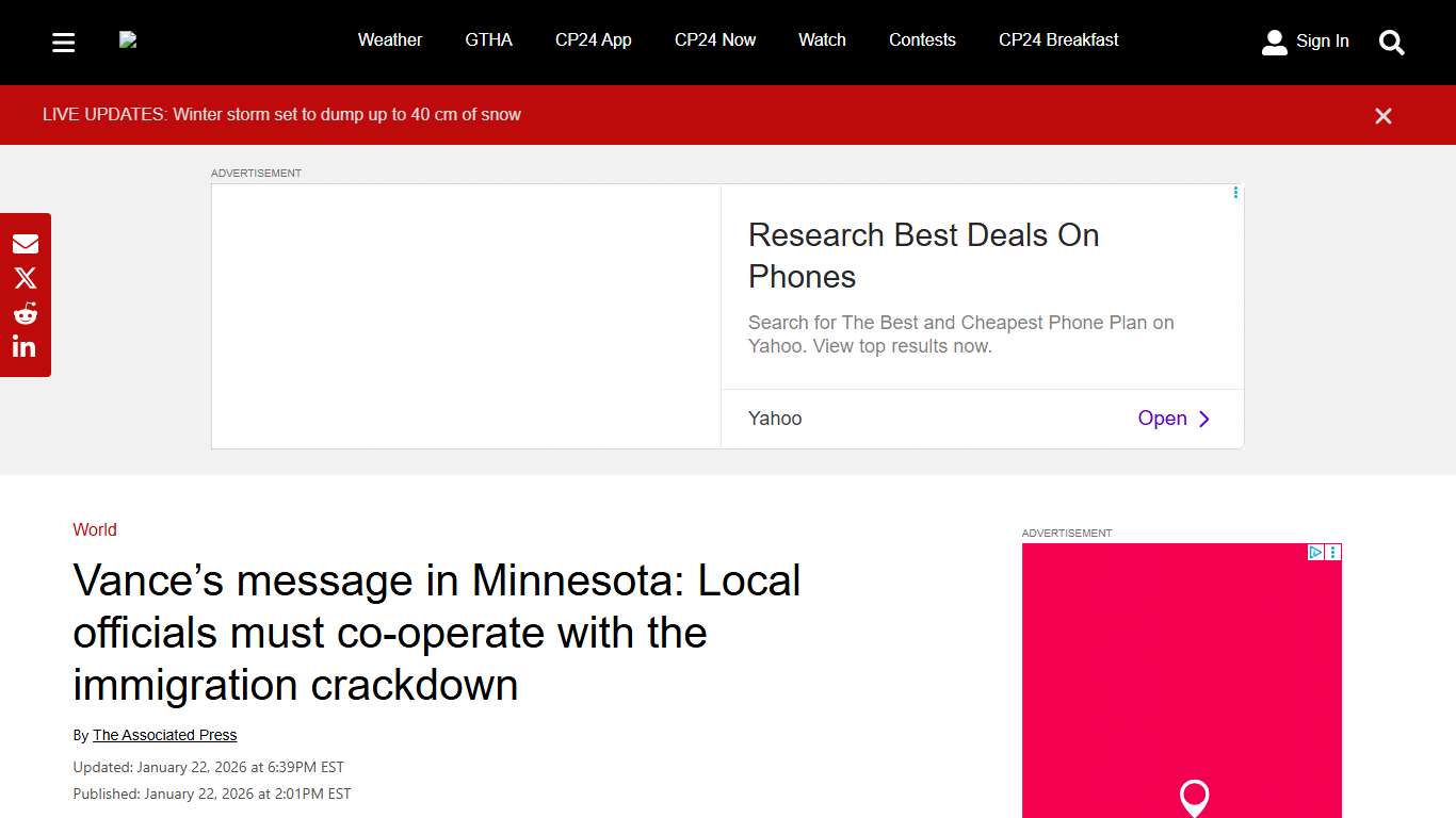 JD Vance: Minnesota officials must co-operate with ICE